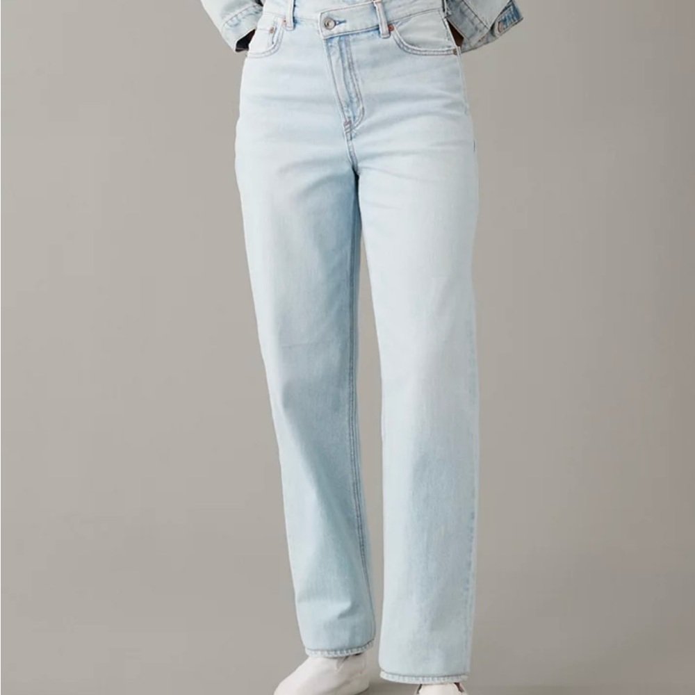 AE Strigid Highest Waist Crossover Baggy Straight Jean